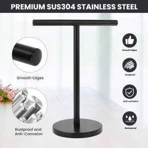 T-Shape Bath Hand Towel Holder Stand, Stainless St...