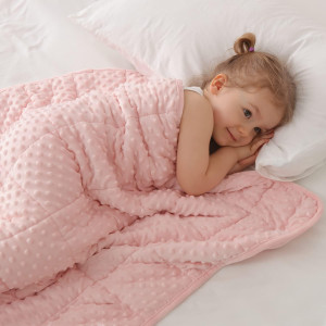 Kids Weighted Blanket Twin 7lbs (41"×60",Pink) Bre...