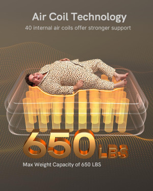 Queen Air Mattress with Built in Pump, Blow up Mat...