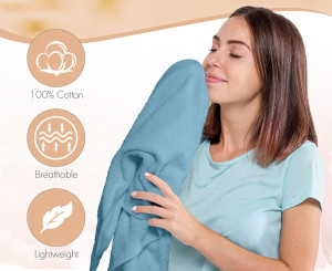 ECO Towels 6-Pack Bath Towels - Extra-Absorbent -...
