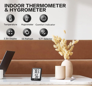 DOQAUS Digital Hygrometer Indoor Thermometer Humid...