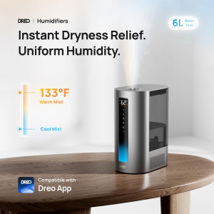 Dreo 6L Humidifiers for Bedroom, Smart Warm & Cool...