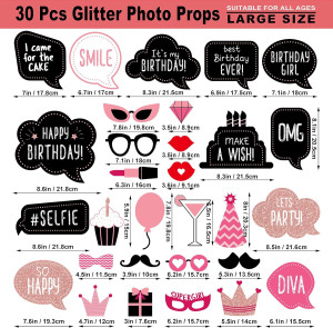 Birthday Photo Booth Props Kit - Happy Birthday Pa...