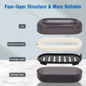 Travel Soap Container, Leakproof Soap Box, Travel...