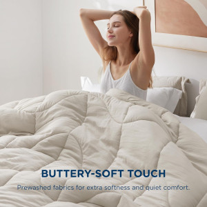 Bedsure Comforters Queen Size - Down Alternative C...
