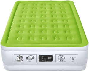 Full Size Air Mattress with Built in Pump Raised D...