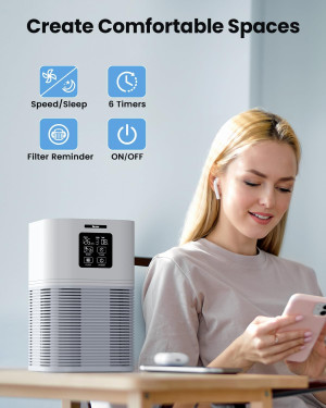 VEWIOR Air Purifiers for Home, HEPA Air Purifiers...