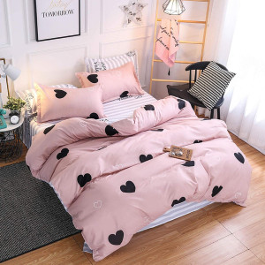 Pink Duvet Cover Full/Queen Size Love Heart Beddin...