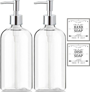 Clear Soap Dispenser with Rust Proof Pump, Waterpr...