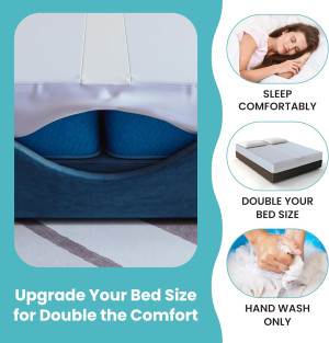 2-in-1 Bed Bridge Twin to King with Attached Sheet...