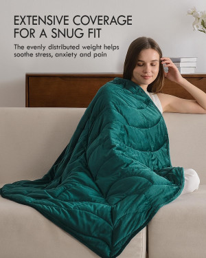 Kaisa Weighted Lap Blanket 7 lbs 41" x 53", Cozy L...