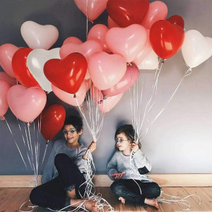 Heart Shape Latex Balloons for Valentines Day,Prop...