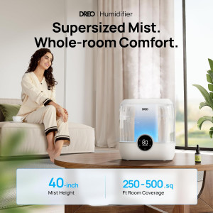 Dreo 6L Top Fill Humidifiers for Bedroom, 60H Runt...