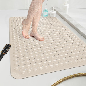 OTHWAY Large Shower Mat 34"x 23", TPE Non Slip Sho...