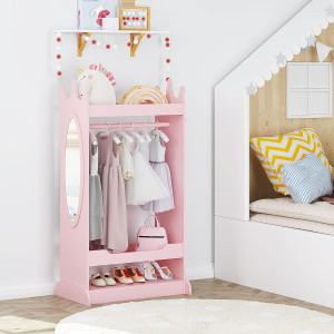 UTEX Kids Dress up Storage with Mirror,Costume Clo...