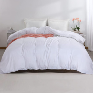 HOMBYS Oversized King Duvet Cover 120 x120 Inch, U...