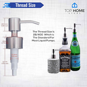 Stainless Steel Soap & Lotion Dispenser Pumps, Bru...