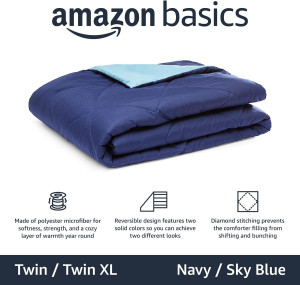 Amazon Basics Reversible Lightweight Microfiber Co...