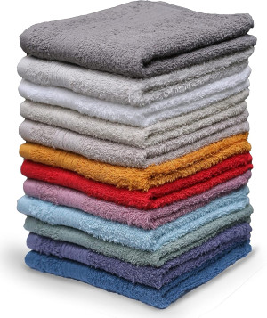 Washcloths, 12 Pack, 100% Extra Soft Ring Spun Cot...