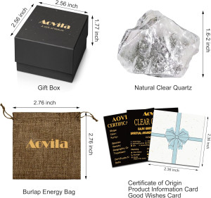 AOVILA Clear Quartz Raw Crystals 1.6-2" Natural He...