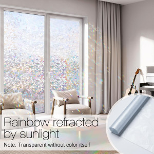 rabbitgoo Window Privacy Film Rainbow Film Decorat...
