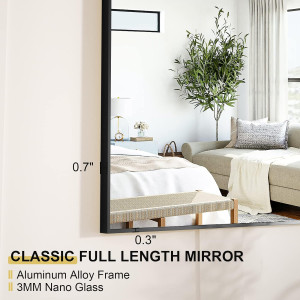 Full Length Mirror - 64"x21" Rectangle Floor Mirro...