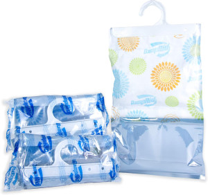 DampRid Hanging Bag, Moisture Absorber, 1 box of 3...