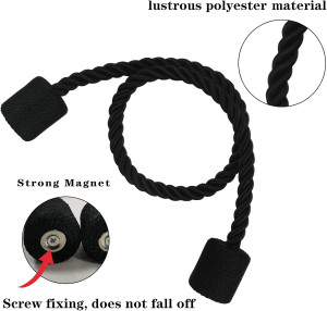 2 Pack Black Strong Magnetic Curtain Tiebacks Outd...