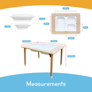 Sensory Play Activity Table with Foldable Legs, St...