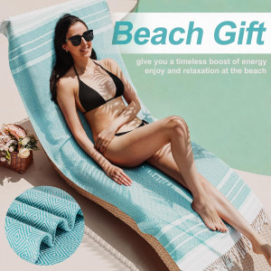 6 Packs Oversized Cotton Turkish Beach Towels Set...