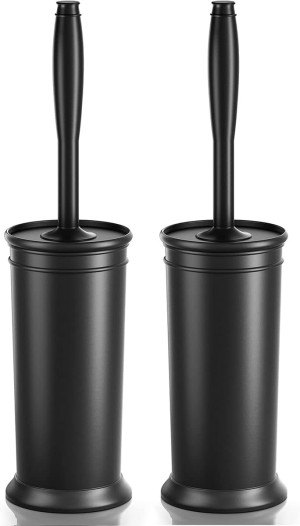 Toilet Brush and Holder 2 Pack, Toilet Bowl Brush...