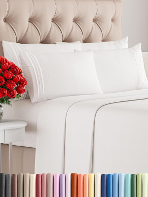 King 6 Piece Sheet Set - Breathable & Cooling Bed...