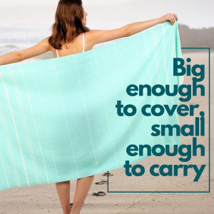 Cloud Oversized Beach Towel - Sand-Resistant, Quic...