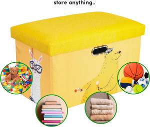 20” Foldable Storage Ottoman for kids. Storage Bin...