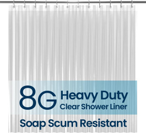 LiBa Bathroom Shower Curtain Waterproof Plastic Sh...
