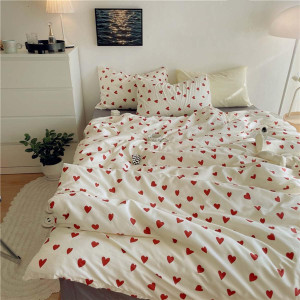 Nayoroom Heart Duvet Cover Queen Size Cute Red Lov...
