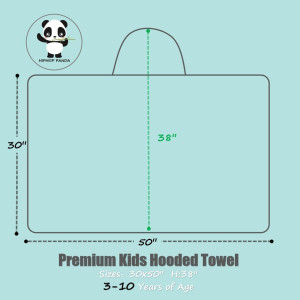 HIPHOP PANDA Hooded Towel for Kids - Rayon Made fr...
