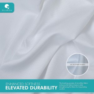 Twin Flat Sheets Only - 6 Pack Bulk White Sheets f...