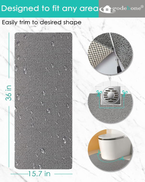 Shower Mats Non Slip Without Suction Cups, 15.7× 3...