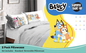 Bluey & Bingo 2 Pack Reversible Pillowcases - Doub...