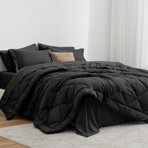 Love's Cabin King Size Comforter Set - Black, 7-Pi...