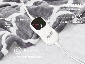 Homemate Heated Blanket Electric Throw - 50“x60“ H...