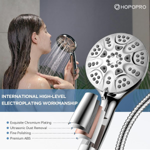 6-Mode High Pressure Handheld Shower Head Set, Con...