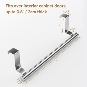 Stainless Steel Over Door Towel Rack Bar Holders f...