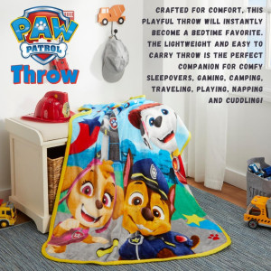 Franco Paw Patrol Kids Bedding Super Soft Silk Tou...