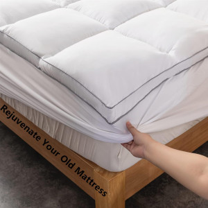 DROVAN Mattress Topper Queen Size - Extra Thick Ma...