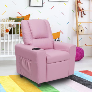 Kids Recliner Chair with Cup Holder, Toddler Recli...