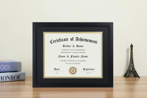 ELSKER&HOME 8.5x11 Certificate Frame - Classic Bla...