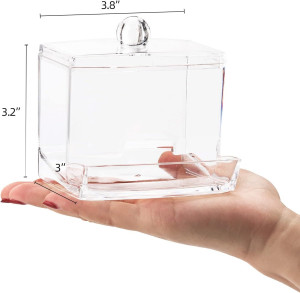 Tbestmax 10oz Qtip Holder Dispenser Big Clear Bath...