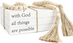 Decorative Books for Home Decor, White Faux Books...